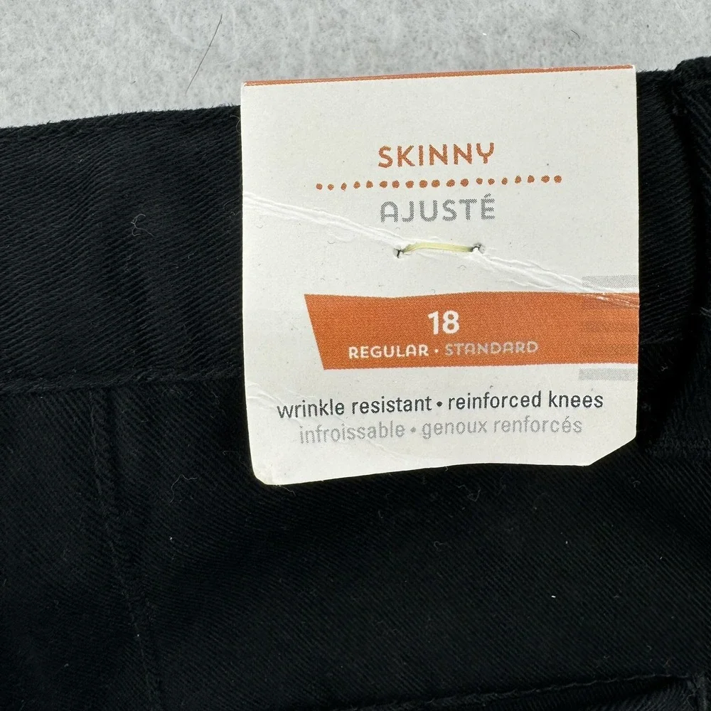 NWT Old Navy Pants Boys Youth Size‎ 18 Black Skinny Chino Adjustable Waist